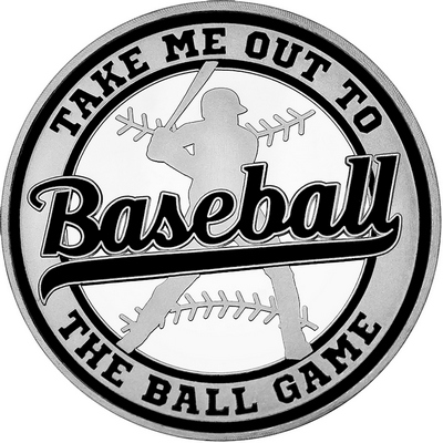 Black "Baseball" with Black Outer Circular Borders